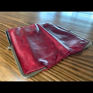 Maroon HOBO clutch wallet